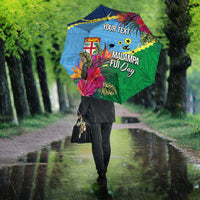Personalized Malampa Fiji Day Together We Grow Umbrella Special Tapa Mix LT7 - Polynesian Pride
