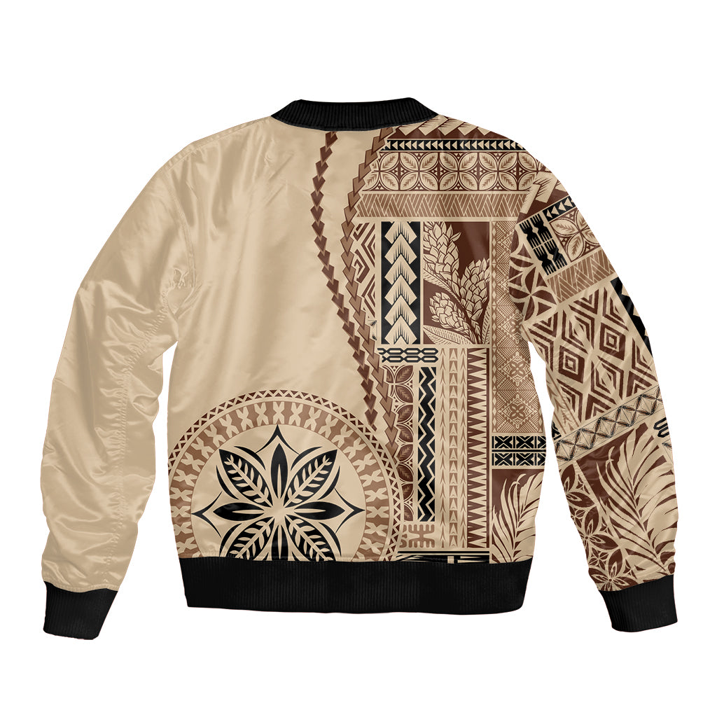 Samoa Siapo Motif Bomber Jacket Classic Style LT7 - Polynesian Pride