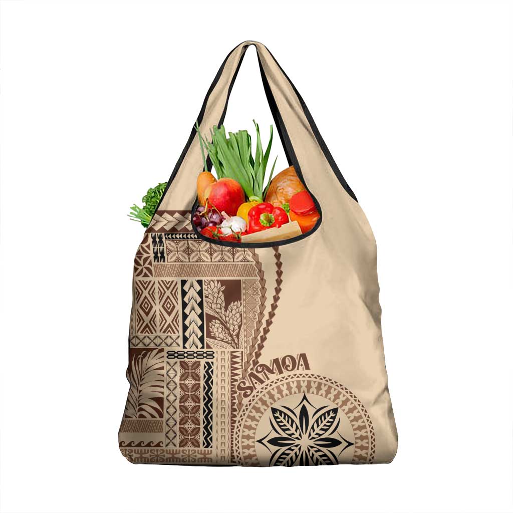 Samoa Siapo Motif Grocery Bag Classic Style LT7 1-pack One Size Beige - Polynesian Pride