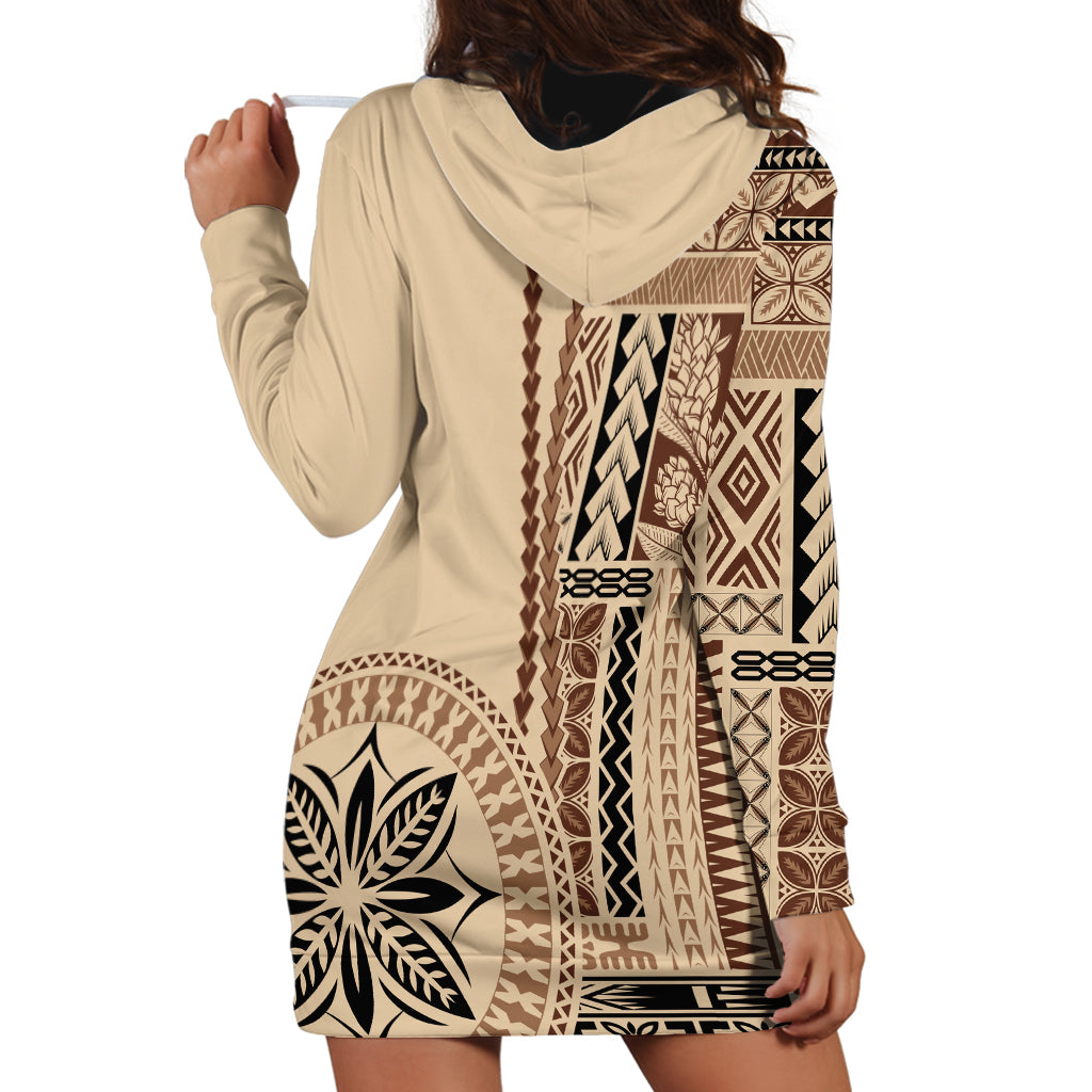 Samoa Siapo Motif Hoodie Dress Classic Style LT7 - Polynesian Pride