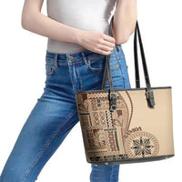 Samoa Siapo Motif Leather Tote Bag Classic Style LT7 - Polynesian Pride