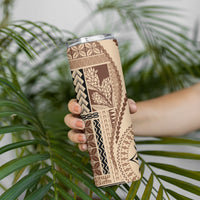 Samoa Siapo Motif Skinny Tumbler Classic Style LT7 - Polynesian Pride