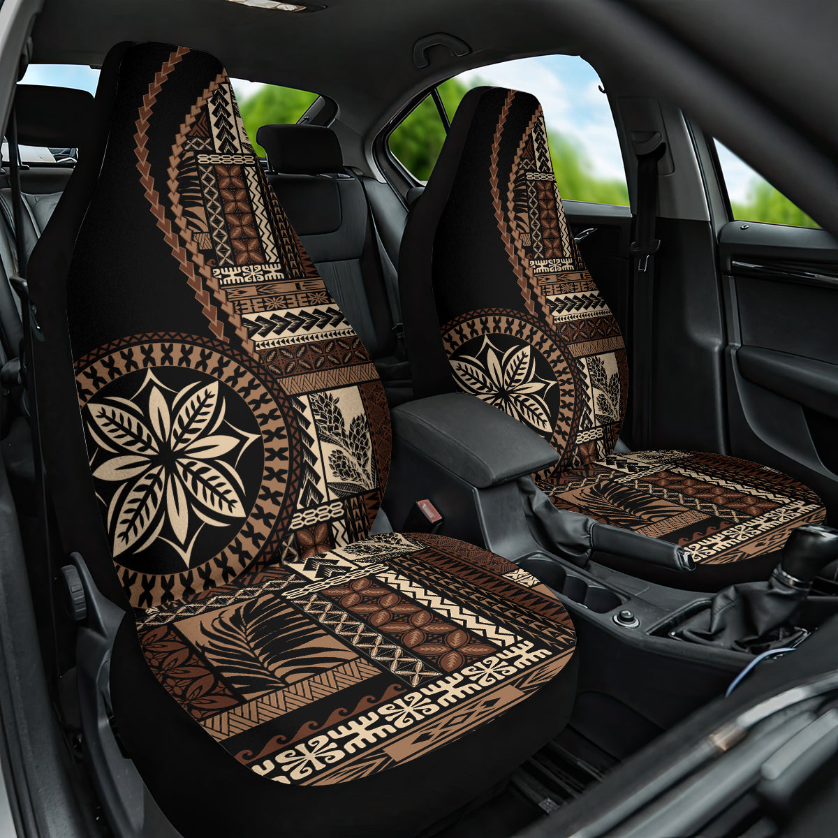 Black Grey Turtles Tribal Maori Car Back Seat Pet Cover, Backseat Covers, Car Seat Covers, Car Seat order Protector, Car Accessories