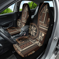 Samoa Siapo Motif Car Seat Cover Classic Style - Black Ver LT7 - Polynesian Pride