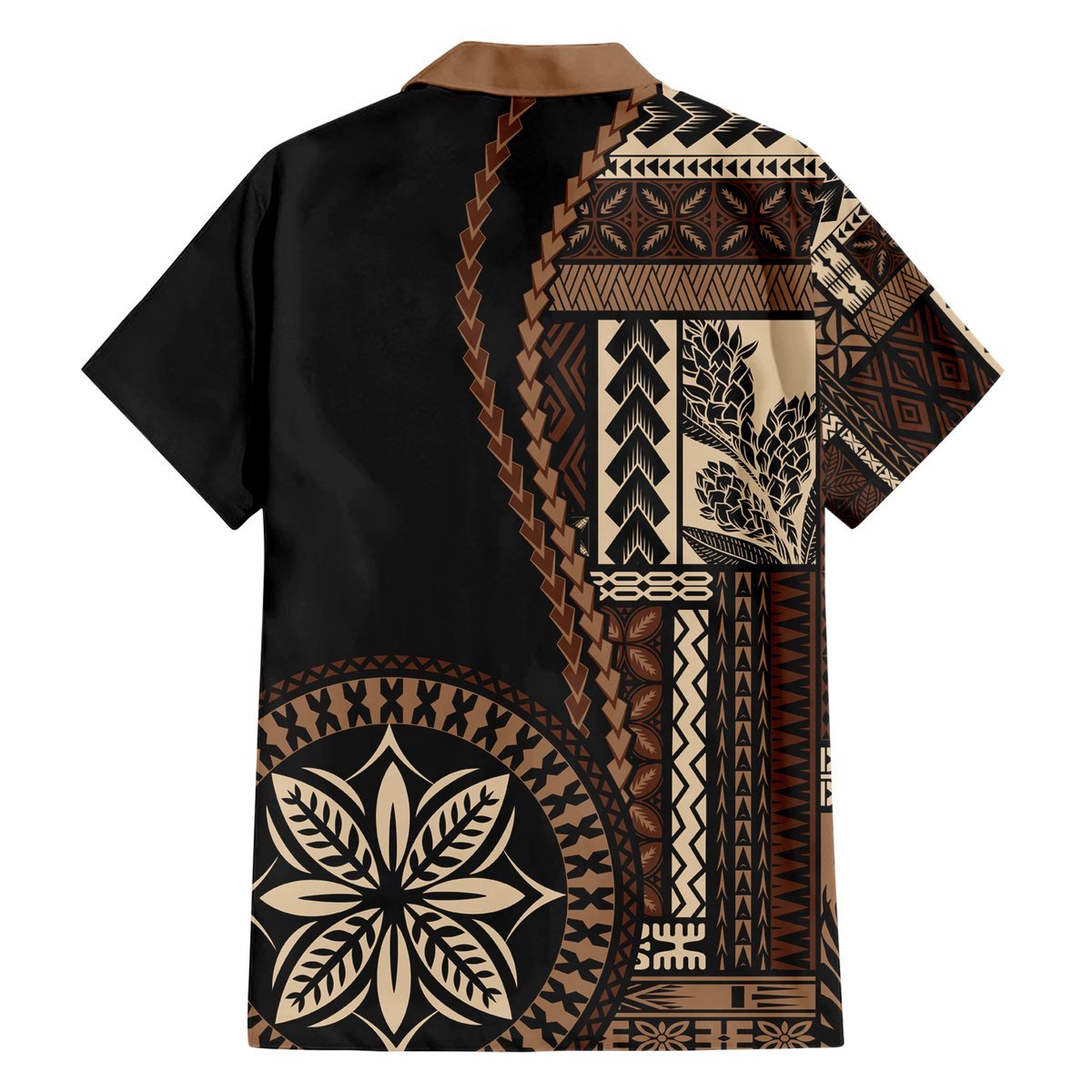 Samoa Siapo Motif Hawaiian Shirt Classic Style - Black Ver LT7 - Polynesian Pride