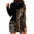 Samoa Siapo Motif Hoodie Dress Classic Style - Black Ver LT7 - Polynesian Pride