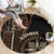 Samoa Siapo Motif Round Carpet Classic Style - Black Ver LT7 - Polynesian Pride