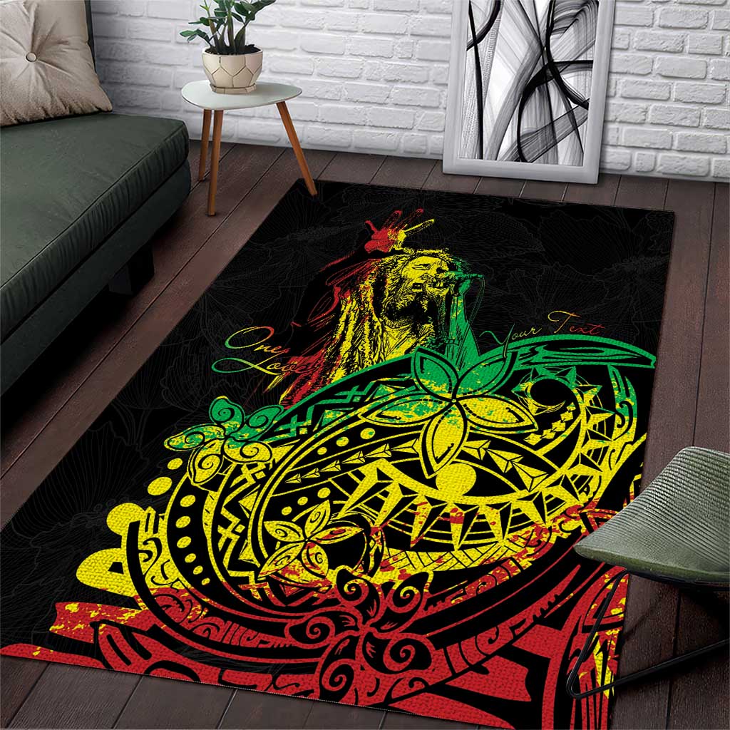 Personalised Reggae Jawaiian Festive Area Rug Mix Polynesian