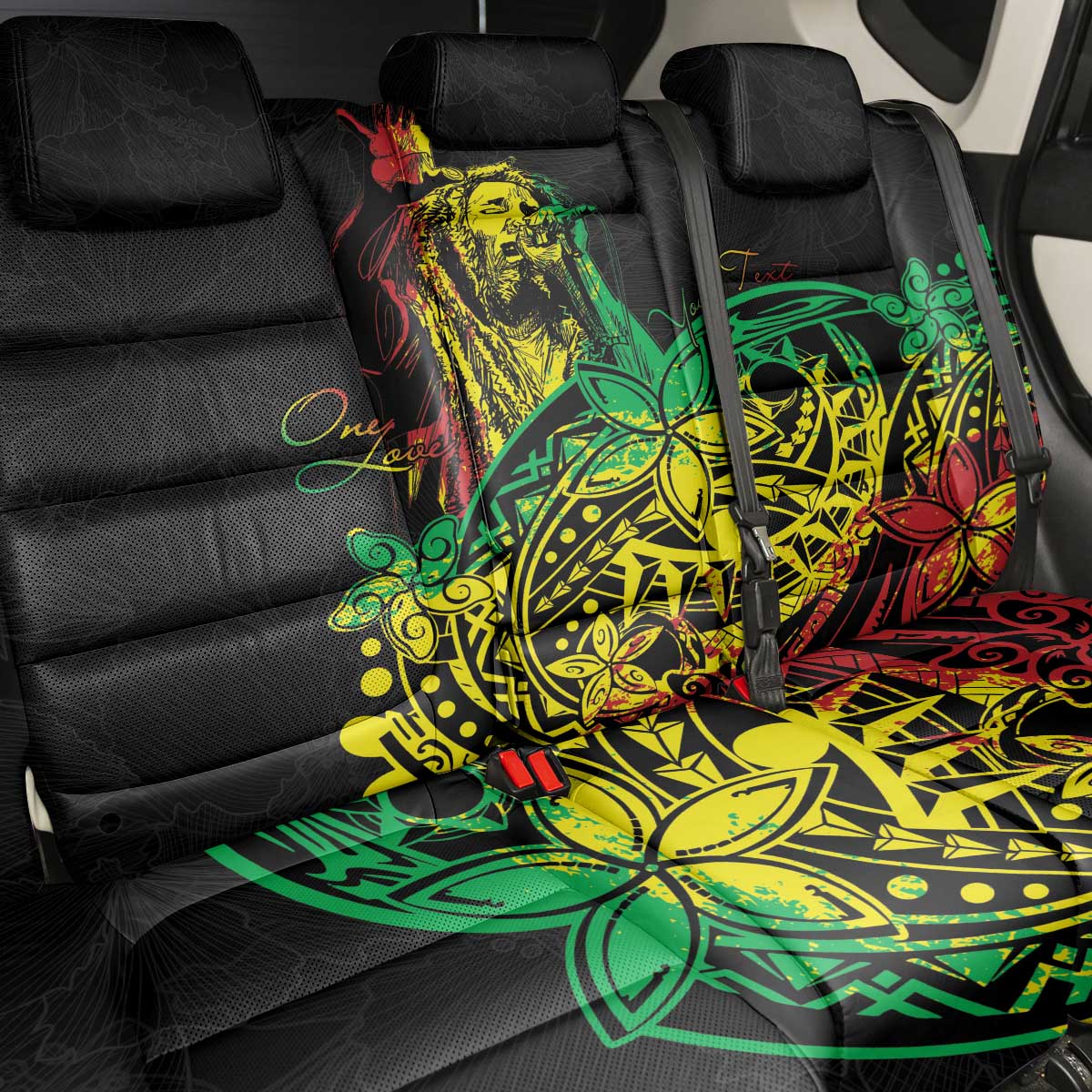 Personalised Reggae Jawaiian Festive Back Car Seat Cover Mix Polynesian LT7 - Polynesian Pride