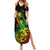 Personalised Reggae Jawaiian Festive Family Matching Summer Maxi Dress and Hawaiian Shirt Mix Polynesian