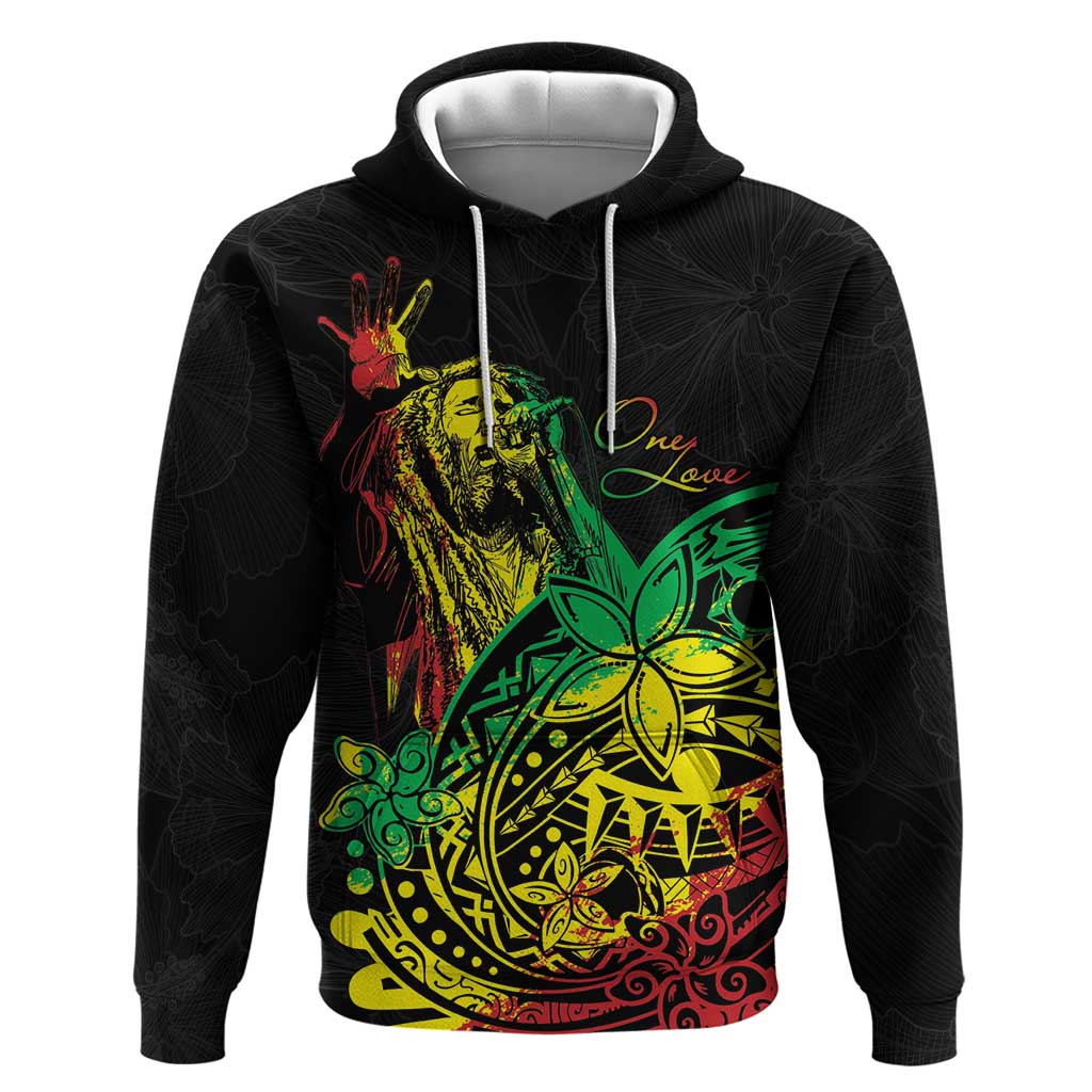 Personalised Reggae Jawaiian Festive Hoodie Mix Polynesian