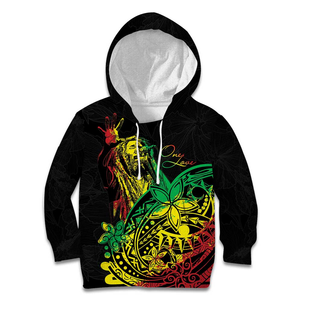 Personalised Reggae Jawaiian Festive Kid Hoodie Mix Polynesian LT7 Hoodie Reggae - Polynesian Pride
