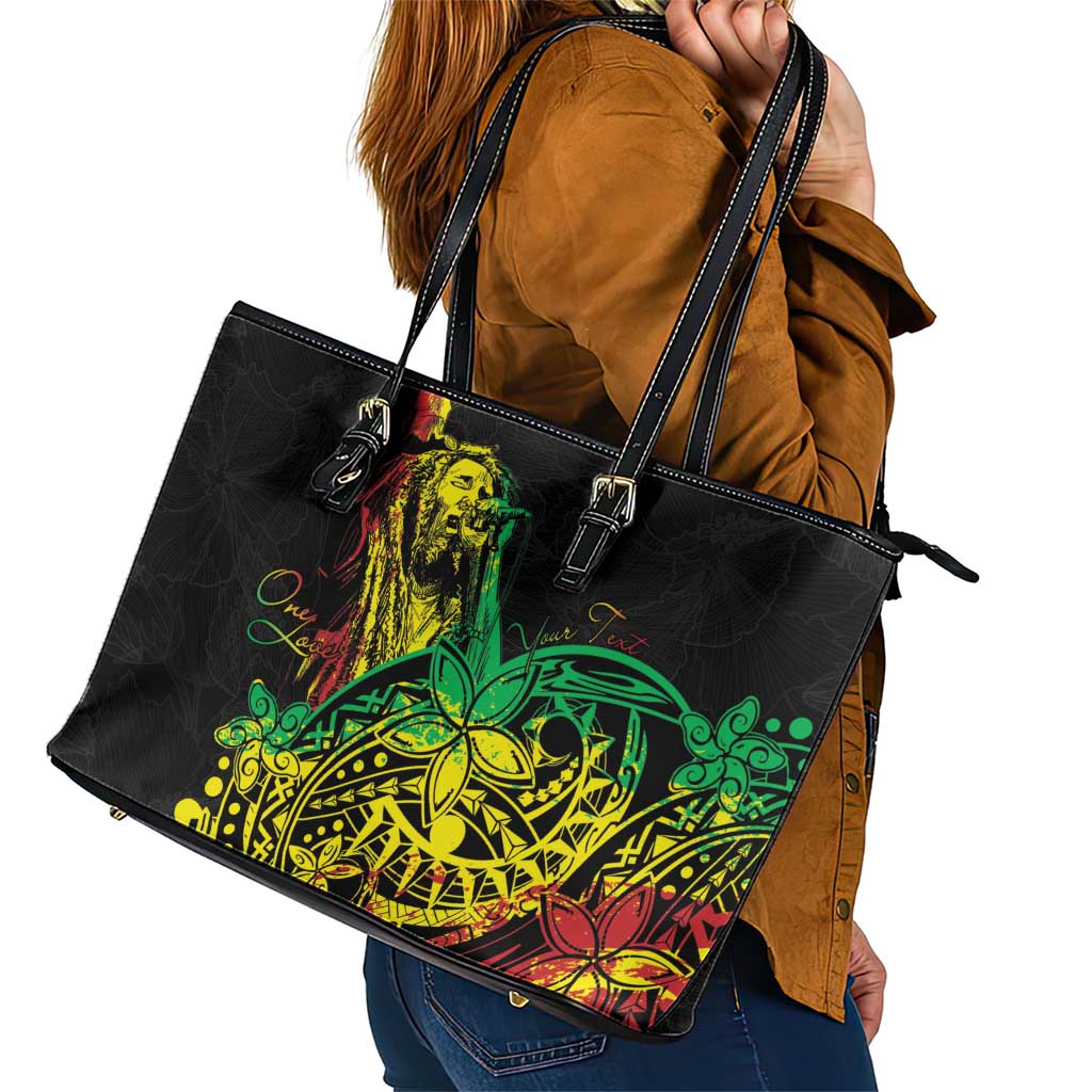 Personalised Reggae Jawaiian Festive Leather Tote Bag Mix Polynesian LT7 - Polynesian Pride