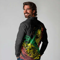 Personalised Reggae Jawaiian Festive Long Sleeve Polo Shirt Mix Polynesian LT7 - Polynesian Pride
