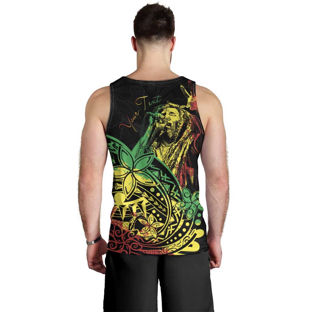 Personalised Reggae Jawaiian Festive Men Tank Top Mix Polynesian LT7 - Polynesian Pride