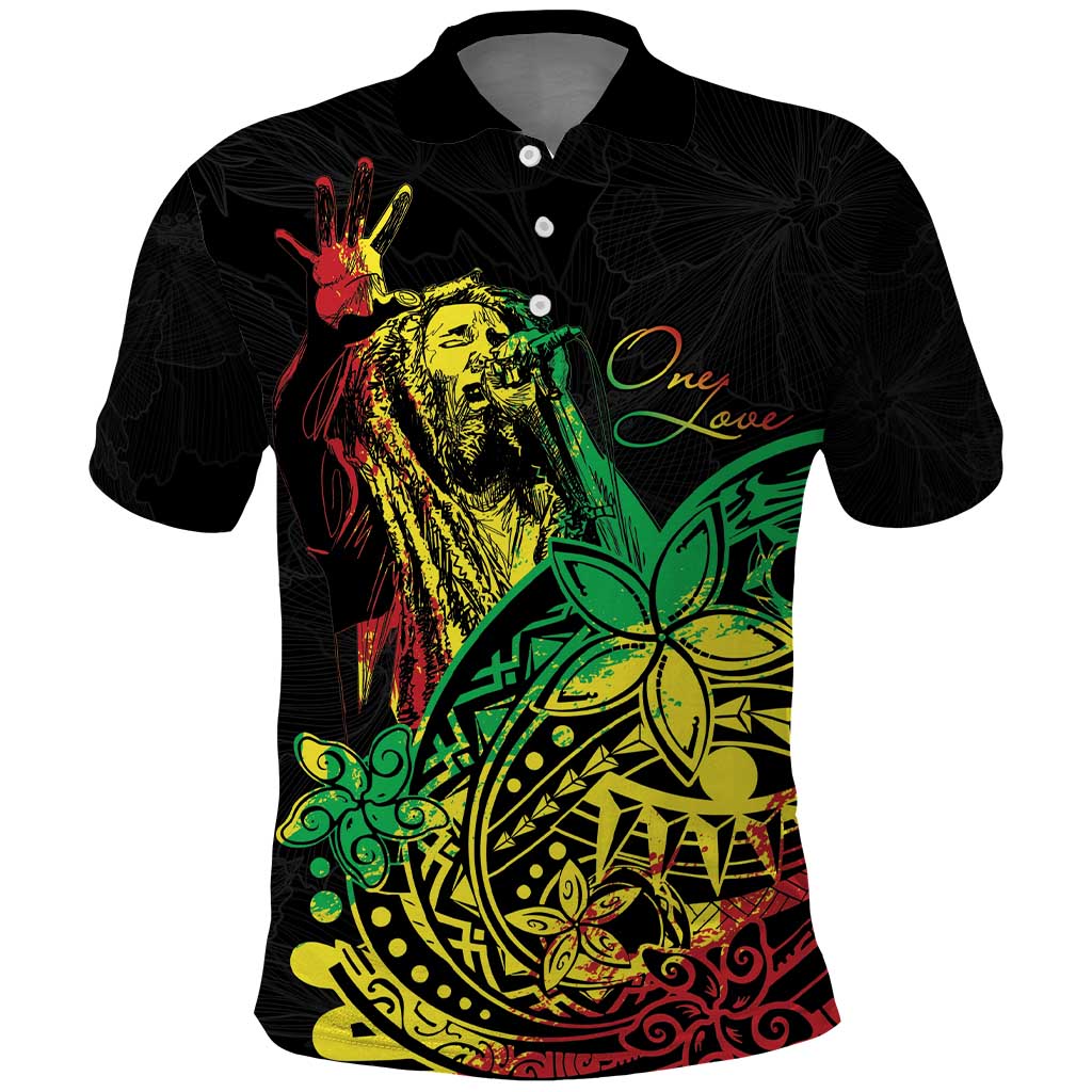 Personalised Reggae Jawaiian Festive Polo Shirt Mix Polynesian LT7 Reggae - Polynesian Pride