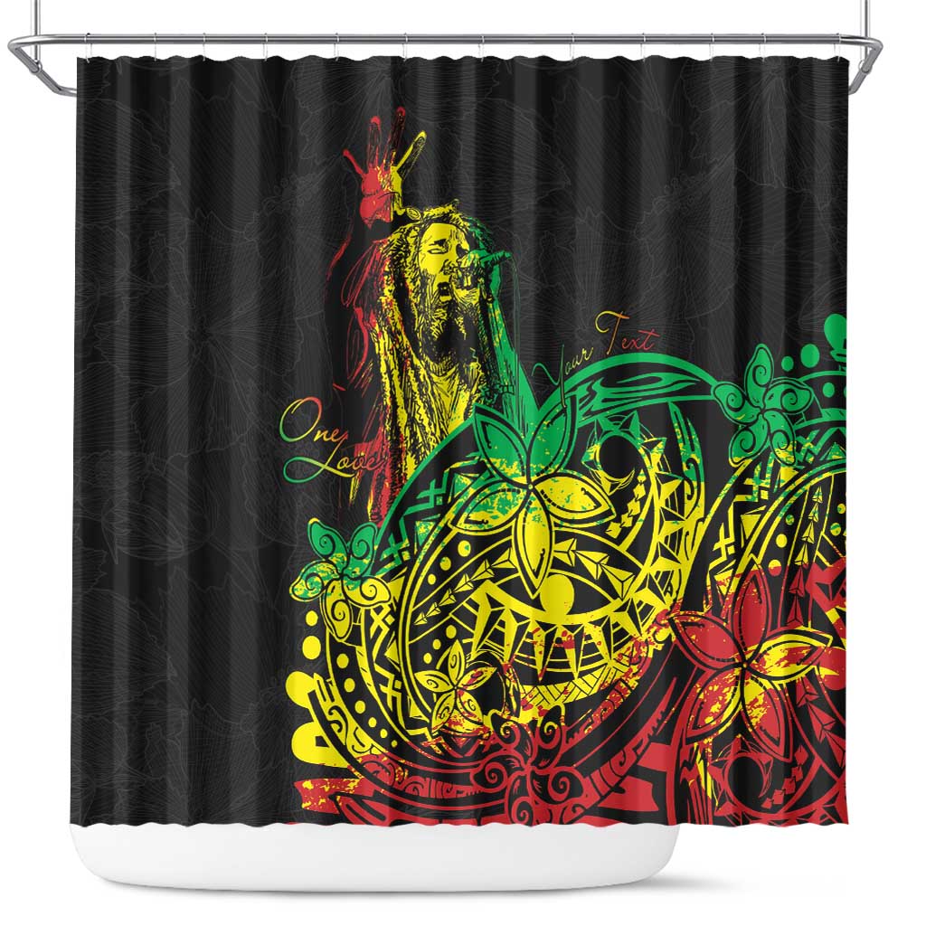 Personalised Reggae Jawaiian Festive Shower Curtain Mix Polynesian LT7 Reggae - Polynesian Pride