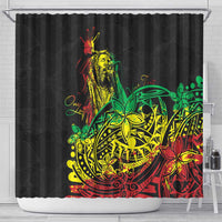 Personalised Reggae Jawaiian Festive Shower Curtain Mix Polynesian LT7 - Polynesian Pride
