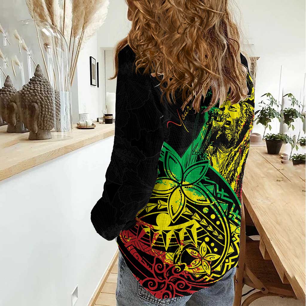 Personalised Reggae Jawaiian Festive Women Casual Shirt Mix Polynesian LT7 - Polynesian Pride