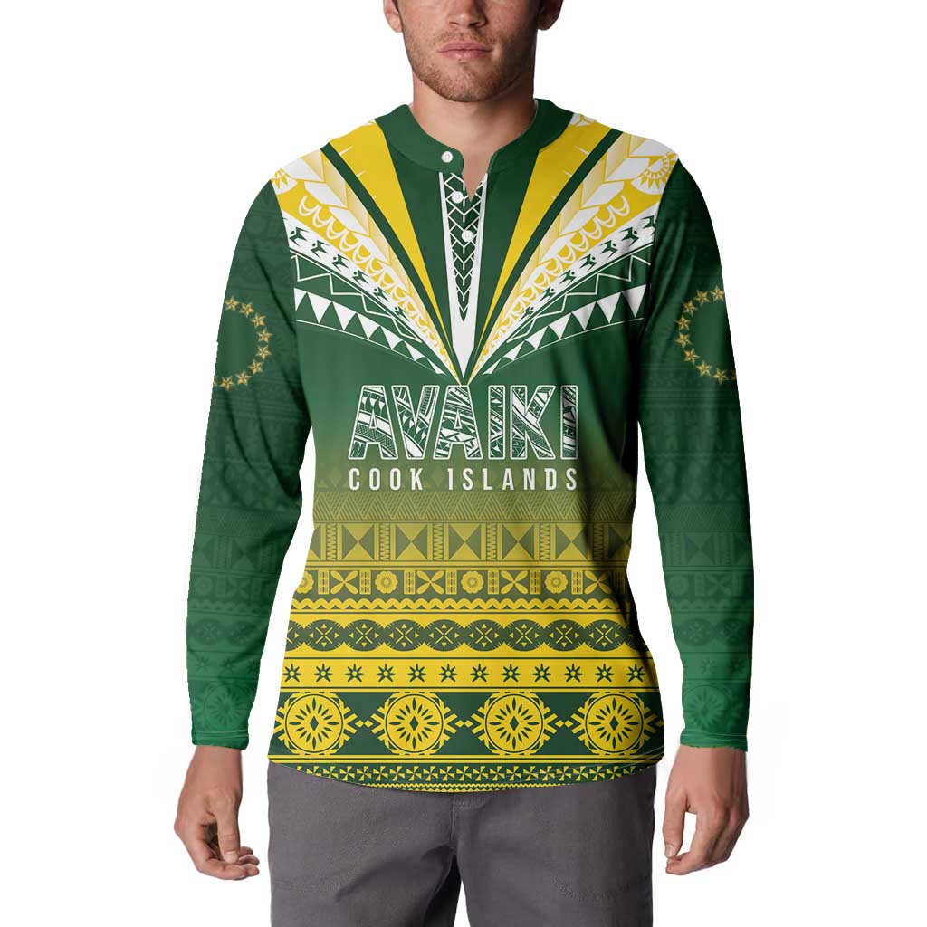 Cook Islands Rugby Custom Button Sweatshirt Kuki Avaiki LT7 - Polynesian Pride