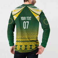 Cook Islands Rugby Custom Button Sweatshirt Kuki Avaiki LT7 - Polynesian Pride