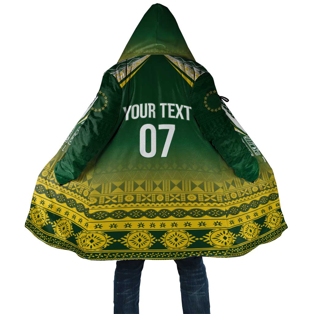 Cook Islands Rugby Custom Cloak Kuki Avaiki LT7 Unisex Yellow Green - Polynesian Pride
