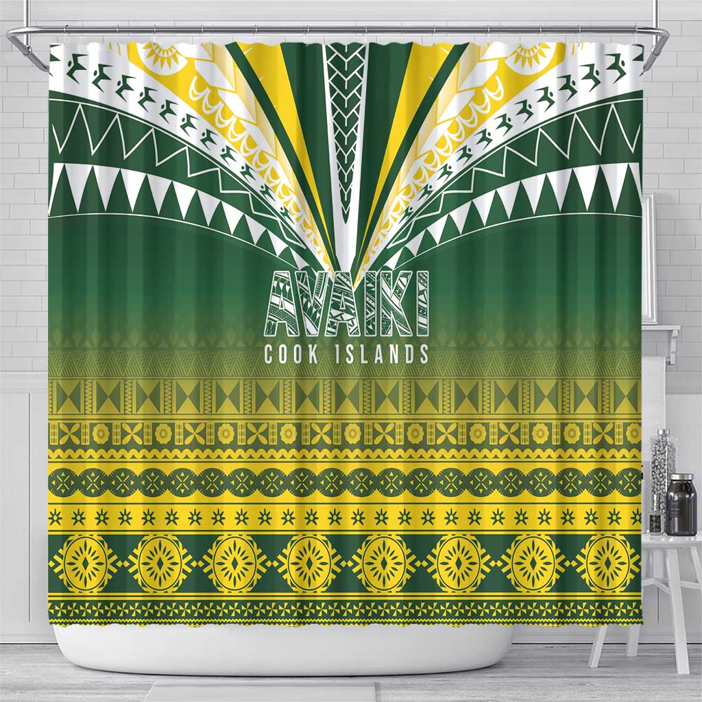 Cook Islands Rugby Shower Curtain Kuki Avaiki LT7 - Polynesian Pride