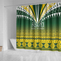 Cook Islands Rugby Shower Curtain Kuki Avaiki LT7 - Polynesian Pride