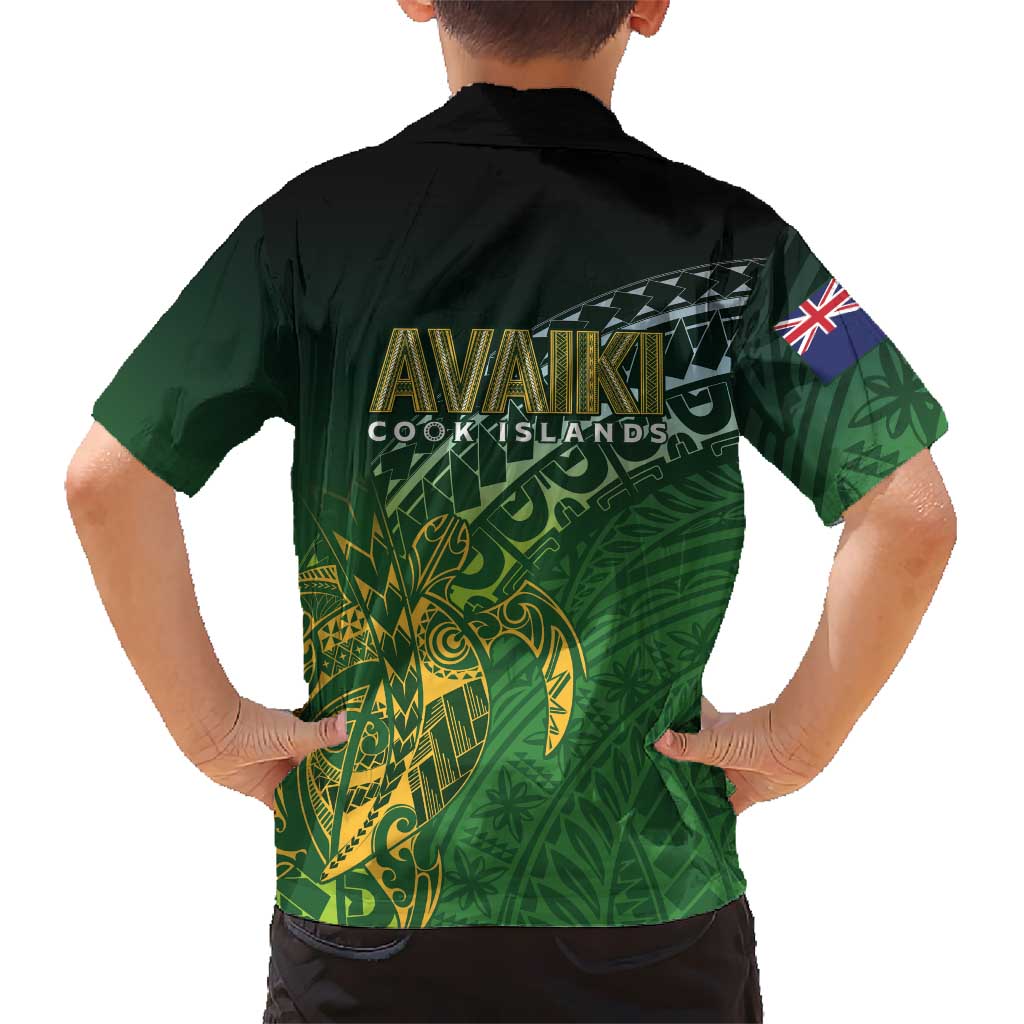 Cook Islands Rugby Kuki Avaiki Kid Hawaiian Shirt Tribal Turtle LT7 - Polynesian Pride