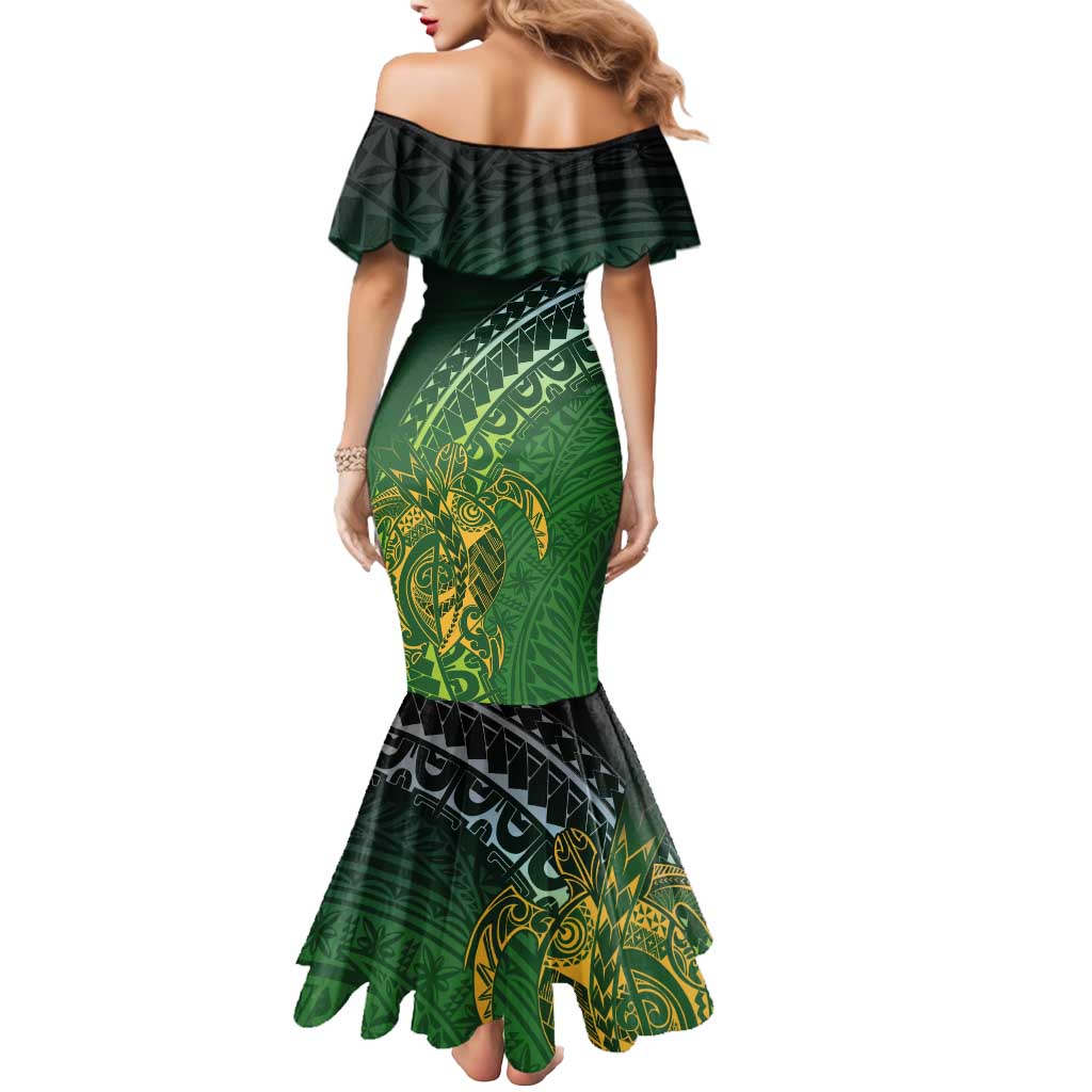 Cook Islands Rugby Kuki Avaiki Mermaid Dress Tribal Turtle LT7 - Polynesian Pride
