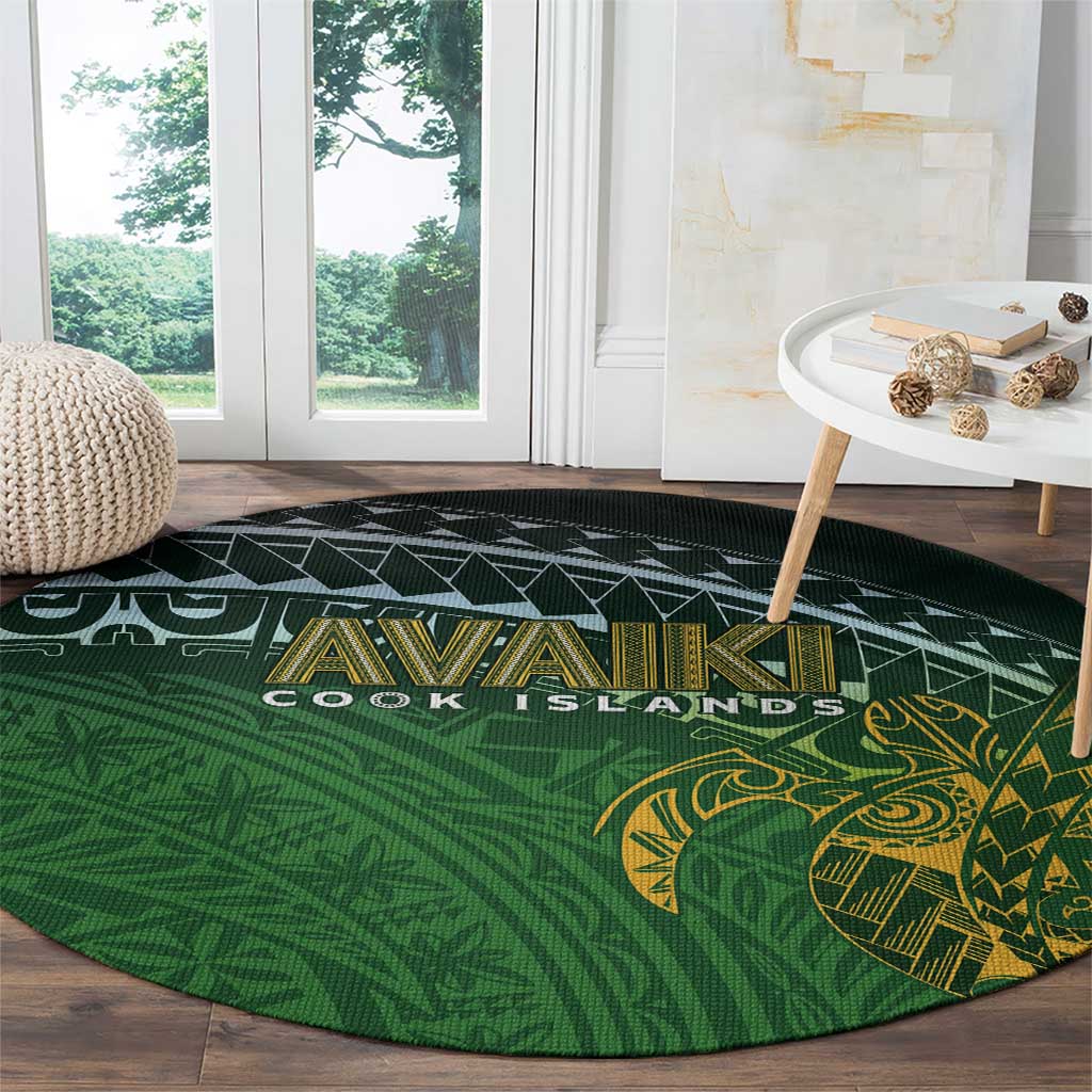 Cook Islands Rugby Kuki Avaiki Round Carpet Tribal Turtle LT7 - Polynesian Pride