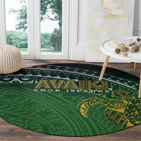 Cook Islands Rugby Kuki Avaiki Round Carpet Tribal Turtle LT7 - Polynesian Pride