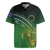 Cook Islands Rugby Kuki Avaiki Rugby Jersey Tribal Turtle LT7 Dark Green - Polynesian Pride