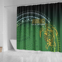Cook Islands Rugby Kuki Avaiki Shower Curtain Tribal Turtle LT7 - Polynesian Pride