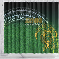 Cook Islands Rugby Kuki Avaiki Shower Curtain Tribal Turtle LT7 - Polynesian Pride