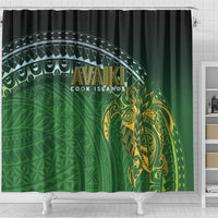 Cook Islands Rugby Kuki Avaiki Shower Curtain Tribal Turtle LT7 - Polynesian Pride