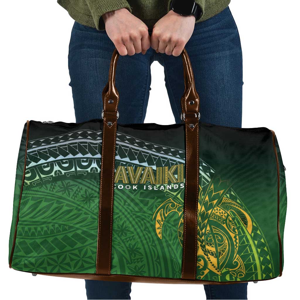 Cook Islands Rugby Kuki Avaiki Travel Bag Tribal Turtle LT7 Dark Green - Polynesian Pride