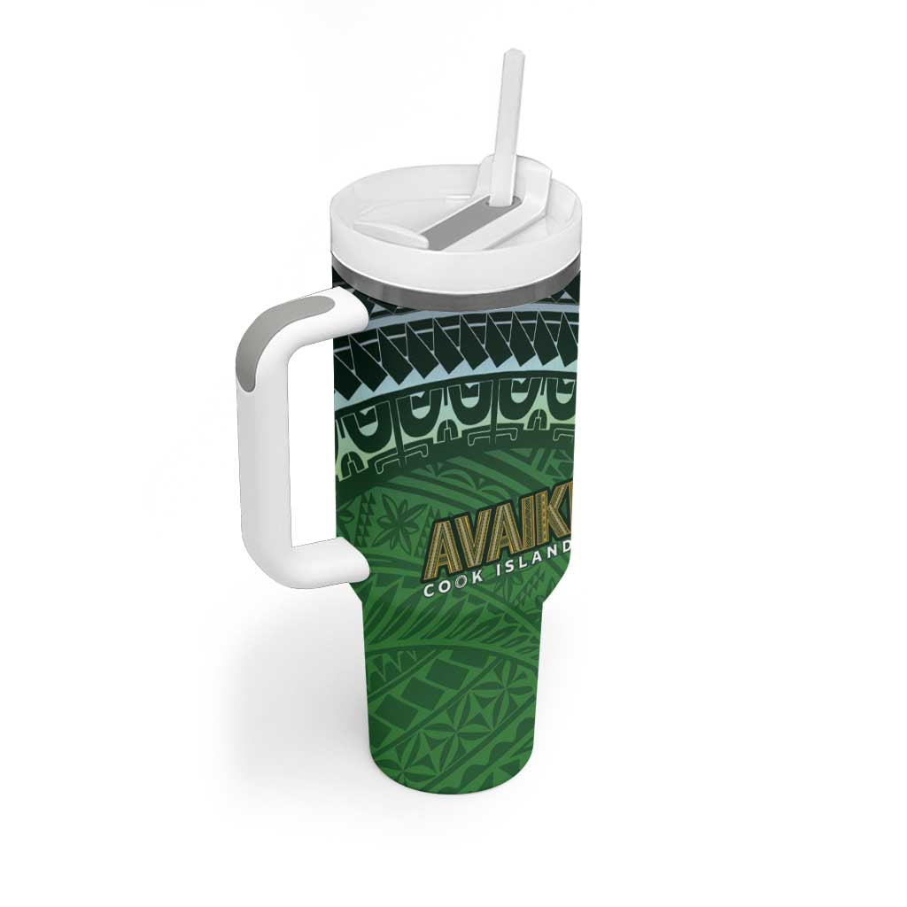 Cook Islands Rugby Kuki Avaiki Tumbler With Handle Tribal Turtle LT7 - Polynesian Pride