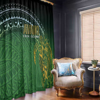 Cook Islands Rugby Kuki Avaiki Window Curtain Tribal Turtle LT7 - Polynesian Pride
