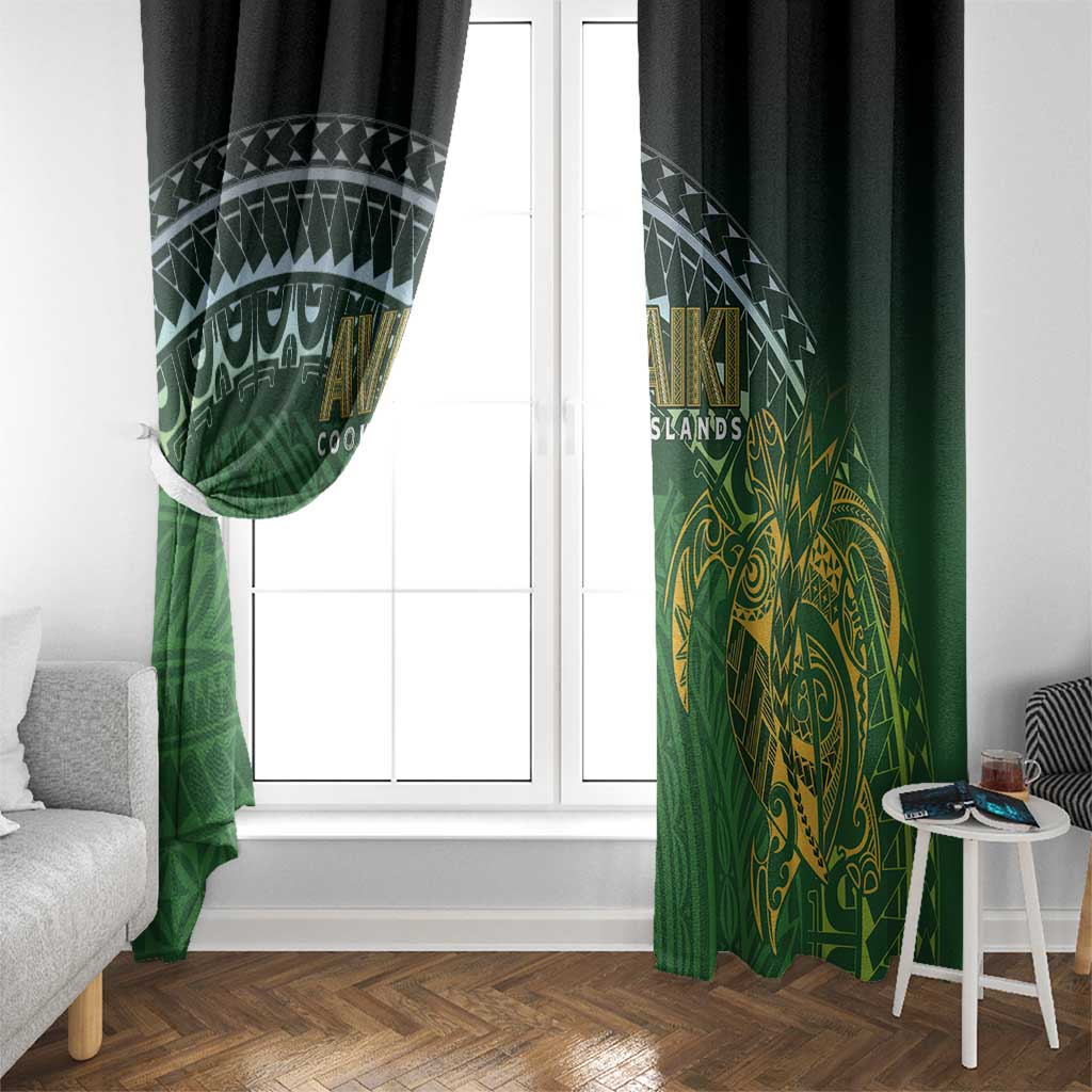 Cook Islands Rugby Kuki Avaiki Window Curtain Tribal Turtle LT7 - Polynesian Pride