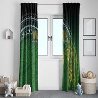 Cook Islands Rugby Kuki Avaiki Window Curtain Tribal Turtle LT7 - Polynesian Pride
