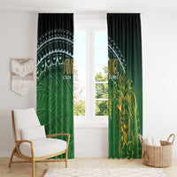 Cook Islands Rugby Kuki Avaiki Window Curtain Tribal Turtle LT7 - Polynesian Pride