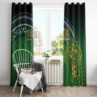 Cook Islands Rugby Kuki Avaiki Window Curtain Tribal Turtle LT7 - Polynesian Pride