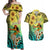 Honolulu Hawaii Couples Matching Off Shoulder Maxi Dress and Hawaiian Shirt Ilima Plumeria with Hula Girl LT7 Colorful - Polynesian Pride