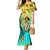 Honolulu Hawaii Family Matching Mermaid Dress and Hawaiian Shirt Ilima Plumeria with Hula Girl LT7 Mom's Dress Colorful - Polynesian Pride