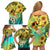 Honolulu Hawaii Family Matching Off Shoulder Short Dress and Hawaiian Shirt Ilima Plumeria with Hula Girl LT7 - Polynesian Pride