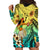 Honolulu Hawaii Hoodie Dress Ilima Plumeria with Hula Girl LT7 - Polynesian Pride