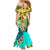 Honolulu Hawaii Mermaid Dress Ilima Plumeria with Hula Girl LT7 - Polynesian Pride