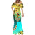 Honolulu Hawaii Mermaid Dress Ilima Plumeria with Hula Girl LT7 - Polynesian Pride