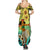 Honolulu Hawaii Summer Maxi Dress Ilima Plumeria with Hula Girl LT7 - Polynesian Pride